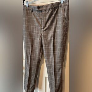 Banana Republic Super 120 Wool Tan Trousers 32S